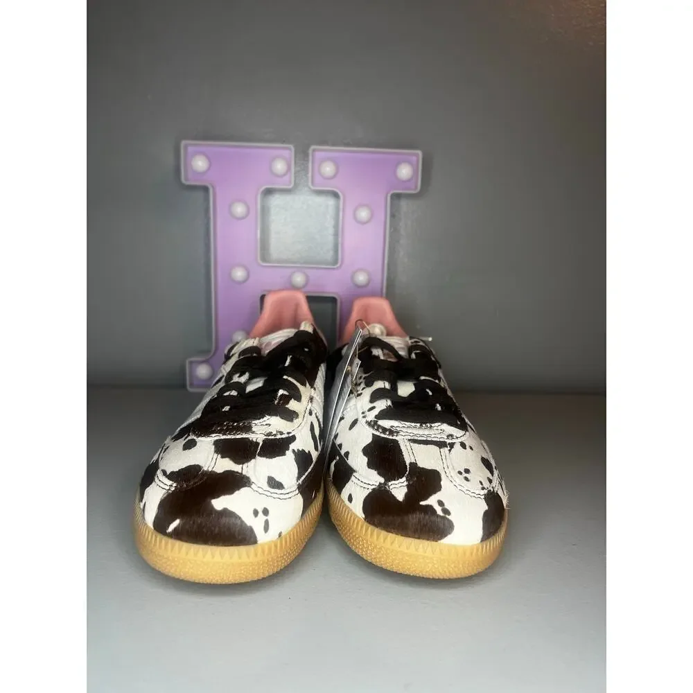 adidas Originals Samba OG trainers in cow print sz UK 8W/ US 9.5